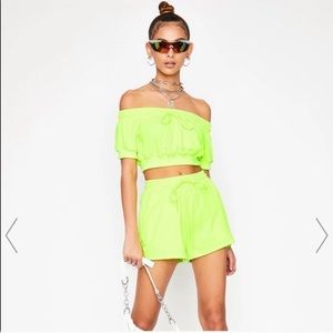 Dolls Kill Neon Short Set
